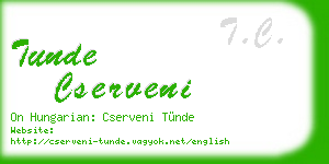 tunde cserveni business card
